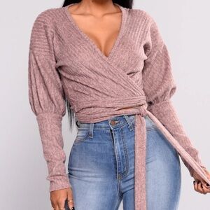 Fashion Nova In Your Embrace Wrap Sweater